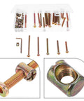 49Pcs M6 40 To 80Mm Hex Socket Head Screws And Barrel Nuts Grab And Go Kit with transparent case display