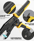 Wire Crimping Tool For Insulated Electrical Wire Connectors AWG 22 To 10 9 Inch Crimping Pliers With Precision Ratchet