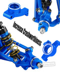 Close-up of navy blue shock tower and arm for Sick Rc Car Upgrades For Losi 1 24 Micro B And 1 28 Micro T 2S Racing.