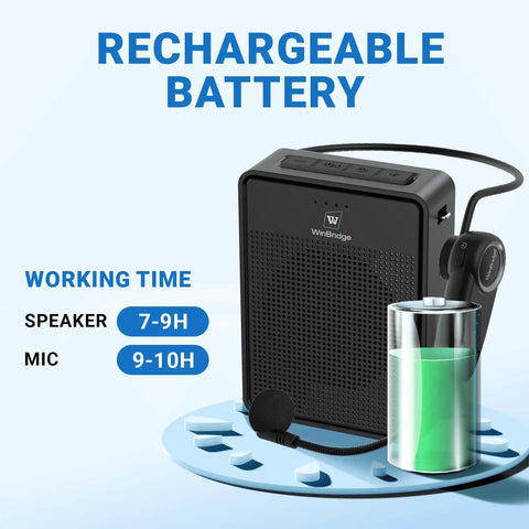 Wireless Microphone Headset Beast 15W Megaphone Speaker and Bluetooth Mic with rechargeable battery and working time details
