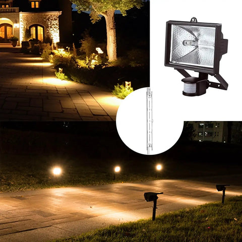 Top Shelf 500 Watt R7s Halogen Bulbs 2 Pack 118mm T3 J Base Replacement For Heavy Duty Floodlights Work Lights And Security Fixtures That Put Out Absolute Beam Power Day And Night