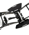 Gold Rush V2 Carbon Fiber LCG Chassis Kit For Axial SCX10 II Capra 1.9 UTB with aluminum alloy and POM components, side view.