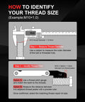 Kolvoii M10×1.0 helicoil thread repair kit: diagram showing thread diameter 10.0 mm and pitch 1.0 with caliper.