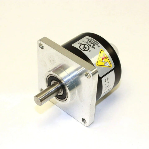 Industrial Encoder K180130 T8 5800 MPTT 0120 New In Box High Precision Rotary Sensor With Durable Metal Housing For CNC And Automation Use Ready To Wire Plug And Play For Easy Setup, front shaft view