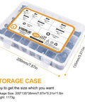 Built Tough 305 Piece 1/4-20 Bolt And Nut Assortment Kit in storage case with various fasteners and washers.