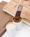 4 Oz Champagne Mist Touch Up Paint Kit For Faux Wood Beams And Trim Includes Custom Color Matching Tints, paint brush and colors.