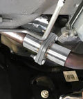 Heavy Duty 304 Stainless Steel Exhaust Flange Repair Pipe Kit For Cars And Trucks With 2 5 Inch Outside Diameter installed on vehicle exhaust.