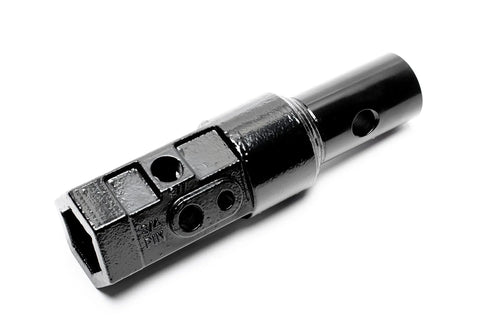 Heavy Duty Auger Adapter 2 Inch Female Hex To 2 9 16 Inch Round Male Welded On Ends Fits 2 Inch Power Heads