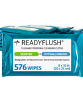 ReadyFlush Biodegradable Flushable Wipes 576 Count In 24 Pack Of 24 Hydraspun Dispersible Fibers Pre Moistened Rinse Free Formula