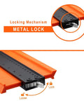 Close-up of metal lock mechanism on 12 Inch Contour Gauge with Lock Profile Tool for Woodworking and Carpentry Dual Scale Duplicator