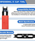Pro Grade E Clip Snap Ring Kit With Removal And Installation Tool Four Size Set 6 mm 7 mm 8 mm 9 mm Includes 40 Retaining Rings For Bearing Fixation Easy Install And Removal Perfect For DIY And Shop Projects with tool and specifications