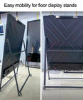 Two Inch Rigid Rubber Caster Wheels Set Of Four Antisag Gate Support Rollers Dead Quiet Floor Friendly Casters For display stand mobility.