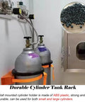 Wall Mounted Oxygen Cylinder Rack With Adjustable Design, 39 Inch Strap And 2 Screws, Heavy Duty ABS Gas Cylinder Organizer for home or workshop use