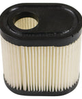Air Filter 100812 For Tecumseh Small Engine Models LEV100 LEV115 LEV120 with oval design, pleated paper filter and black rubber trim