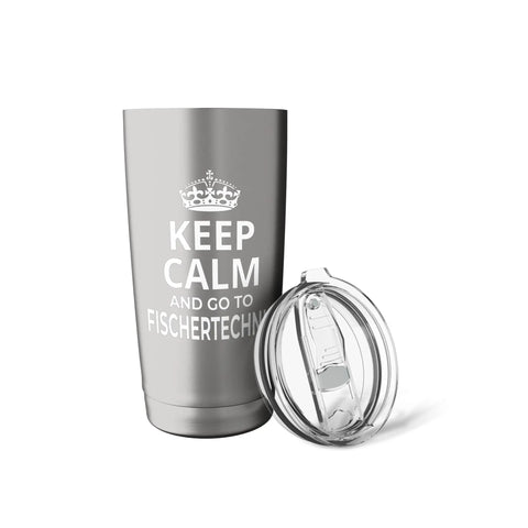 Keep Calm And Go Skiing Stainless Steel Insulated Tumbler Ski Trip Souvenir For Skiers And Snowboarders Funny Saying Travel Cup For The Whole Crew German Ski Town Tribute Durable Cold Keeping Cup For On The Mountain, 16 oz stainless steel tumbler with lid