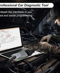 FORScan USB OBD2 Adapter For HS And MS CAN Auto Switch used with laptop for car diagnostics in garage setting