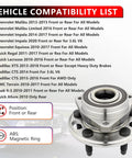 Front And Rear Wheel Hub Bearing Assembly For 2013 2015 Chevy Malibu 2014 2017 Chevy Impala 2010 2017 Equinox GMC Terrain High Quality