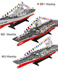 Remote Controlled Warship Battleship 23.6 Inch 4WD 2.4G RC Carrier On Water Model with LED 1 390 Scale Display