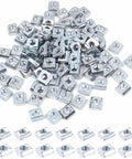 100Pcs M5 Sliding T Nuts For 20X20 Aluminum Extrusion 6mm T Slot Easy End Load Install Metric M5 Thread Zinc Plated Hardware