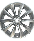 Fresh 21 Inch Replacement Alloy Wheel For Tesla Model S Silver OEM Replica Fitment smooth ride, detailed view of alloy design.