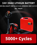 Heavy Duty 24V 20Ah Electric Pallet Jack Lithium Ion Battery For Heli Jialift Lonking Jac Tailift Forklift, red battery on pallet jack.