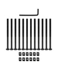 Black Socket Cap Screws And Barrel Nuts Set With Wrench For Bunk Beds Cribs And Furniture Repair 12 Pieces Includes 12 Socket Screws 12 Barrel Nuts And 1 Hex Wrench M8 110mm