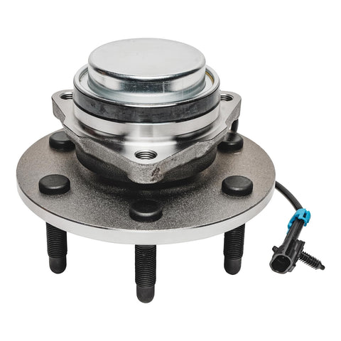 RWD Front Wheel Bearing Hub Assembly With ABS For 99-06 Chevy Silverado Sierra 1500, 00-06 Suburban 1500, Tahoe, Yukon, GMC Yukon XL 1500, Escalade 6 Lug front view