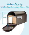 Winston Post Mount Mailbox In Rubbed Bronze All Weather Ready Outdoor Mailbox Built From Galvanized Steel With Rust Resistant Powder Coat