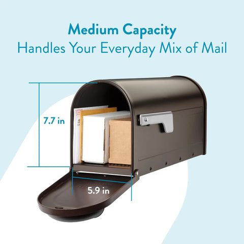 Winston Post Mount Mailbox In Rubbed Bronze All Weather Ready Outdoor Mailbox Built From Galvanized Steel With Rust Resistant Powder Coat