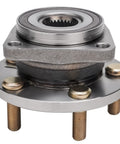 Front view of Front Wheel Bearing Hub Kit With Outer Tie Rods For 2005 2014 Subaru Outback And Legacy Ready To Install Direct Fit OEM Grade Suspension Replacement Includes Two Front Wheel Bearings Hubs And Two Outer Tie Rod Ends