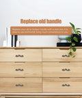 Old School Vintage Zinc Alloy Cabinet Knobs And Drawer Pulls Set 56x17mm Retro Decorative Handles For Wood Boxes And Jewelry Boxes DIY Hardware Rustic Farmhouse Vibe on a wooden dresser