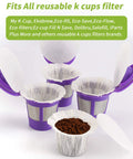 Disposable K Cup Coffee Filters With Lid For Single Serve Brewers 1.0 And 2.0, Universal Fit, 300 Count, shown with reusable pods