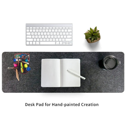 Durable Felt Desk Pad For An Ultra Smooth Workstation Mouse Pad And Keyboard Mat Large 36 By 12 Inches Desk Protector In Dark Gray