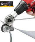 Jikbeed metal nibbler drill attachment for cutting flat sheet metal (21 gauge) with cordless drill