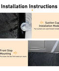 6PCS Reflective Car Windshield Sunshade Kit With Foldable Magnetic Side Window Shades And Storage Bag suction cup install