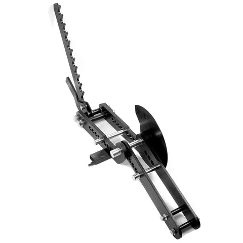 Premium Black Oxide Steel Manual Tube And Pipe Bender For Round Square Stock with ratcheting handle and steel frame.