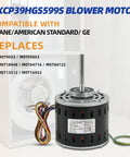 Furnace Blower Motor Heavy Duty One Third HP 115V 1075 RPM Four Speed Replacement for GE Trane American Standard with wiring.