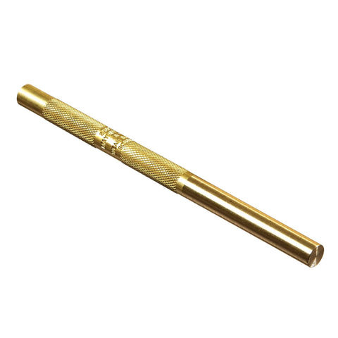 Brass Drift Punch 1/4 Inch To 6 mm 4 Inch Length Knurled Non Marring And Non Sparking Tool For Steel Alignment Car Repairs And Industrial Use Built Tough 3/8 Inch Body Smooth Polished Finish Made In USA