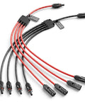Y Branch Solar Panel Connector Kit 1 To 4 Parallel PV Adapter Cable Tool Free Install Plug And Play Extra Long 24.8 Inch Leads