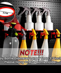 Multifunctional Spray Bottle Rack For Car Garage And Beauty Shop Displays With Durable Metal Frame And Five Plastic Hanging Hooks