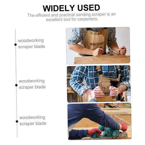 Heavy Duty Five Piece Manganese Steel Woodworking Scraper Kit For Cabinet Polishing And Furniture Scraping Curved Blades used by carpenters.