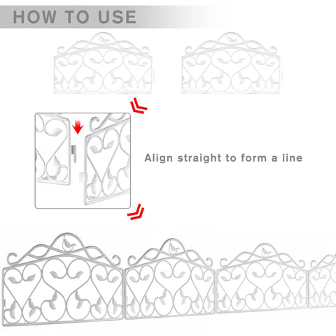 Installation guide for Decorative Garden Border Edging Kit In PP Plastic With Faux Wrought Iron Leaf And Bird Design 8 Panels