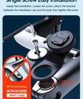 Quad Series Mountain Bike Phone Mount With Quick Lock And Release showing single screw installation on aluminum stem cap.