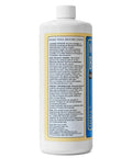 Back label of Liquid Garlic Mosquito Repellent Concentrate for Outdoors, 32 Fl Oz bottle, easy water mix for lawns and perimeters.