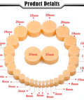 All In One Clear Silicone Ear Stretching Gauges Kit With 14 Sizes From 8G To 25Mm Double Flare Tunnels Plugs arranged by size