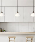 One Light Pendant Hanging Light Modern Fixture In Brushed Nickel Finish For Dining Room Foyer Or Study Indoor Outdoor Patio Lighting Dope Contemporary Pendant above kitchen counter