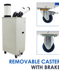 Industrial Grade Portable AC 15,400 BTU Tough As Nails Spot Cooler with removable casters and twin hoses for mobile cooling.
