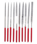 Diamond Needle File Set With Rubber Handles, 10 Pcs 120 Grit Grinding Trimming Files Kit For Woodworking Metalworking Glass Ceramic