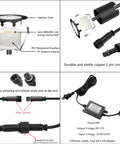 Warm White Recessed LED Deck Light Kit With Black Protective Shell For Embedded Installation, durable design and connectors
