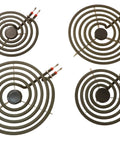 Four Pack Electric Range Burner Surface Elements Replacement For Whirlpool KitchenAid Maytag, two 8-inch MP21YA, two 6-inch MP15YA